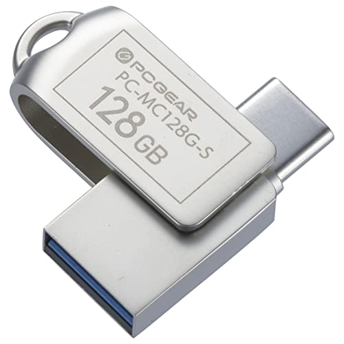 オーム電機 USBメモリー 128GB TypeC&TypeA対応 PC-MC128G-S 01-0065 OHM