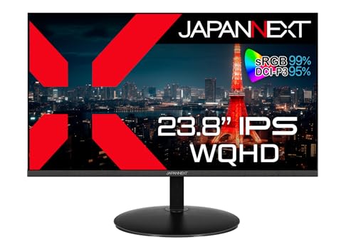 JAPANNEXT 23.8インチ モニター WQHD 2560x1440解像度 IPS ディスプレイ (HDMI/DisplayPort/VE