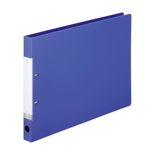 リヒトラブ D型 リングファイル A3E 2穴 青 G2228-8