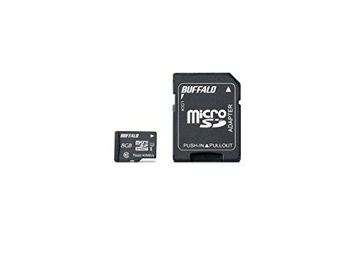 BUFFALO UHS-I Class1 microSDカード SD変換アダプター付 8GB RMSD-008GU1SA