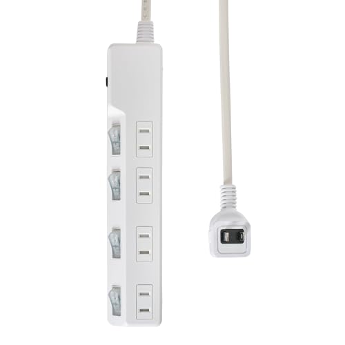 エルパ(ELPA) 耐雷SW付タップ AC125V 15A 4個口 LEDランプ仕様 独立スイッチ 雷から接続機器を守る耐雷サージ付 ブレーカー