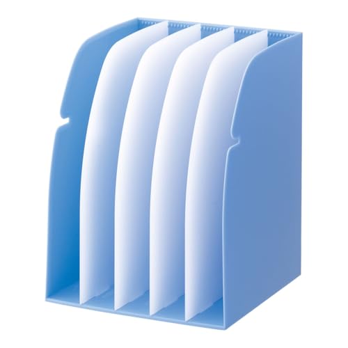 リヒトラブ ブックスタンド 水 A4 仕切り4枚 G1650-14