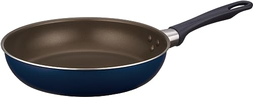 Double Sided Fry Pans - サーモス デュラブルシリーズ フライパン 24cm ネイビー ガス火専用 焦げつきにくい 耐久性コーティング PFOA PFOS不使用 片手で軽
