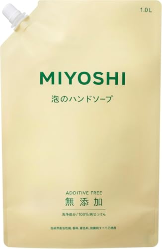 Rakuten - MIYOSHI ミヨシ石鹸 無添加せっけん 泡のハンドソープ 詰替え用 1リットル (x 1)
