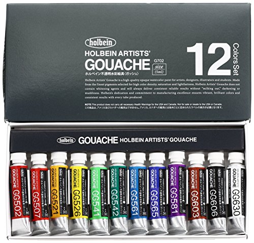 ホルベイン 不透明水彩絵具〈ガッシュ〉 G702 5ml 12色セット 03702