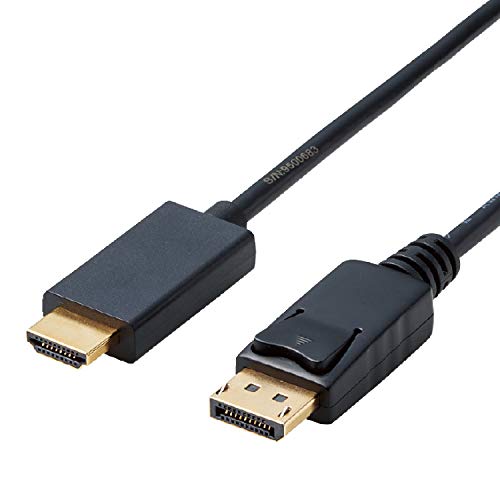 ブラック/2m/CAC-DPHDMI20BK・Size:2m・パッケージ個数:1・DisplayPort端子を搭載した機器の映像信号を変換し、HDMI入力端子を搭載したディスプレイ・テレビ・プロジェクターなどに出力することができるDisplayPort用HDMI変換ケーブルです。・※HDMIからDisplayPortへの変換はできません。・ドライバ不要で、機器同士を接続するだけで使用可能です。・著作権保護技術のHDCP2.2、HDCP1.4に対応しています。・4K2K(3840×2160/60Hz)の解像度に対応しています。【 仕様 】 ■対応機種:DisplayPort端子搭載のPC及びHDMII端子搭載のモニター等 ■規格:HDCP1.4/HDCP2.2 ■コネクタ形状:DisplayPortオス- HDMIオス ■ケーブルタイプ:ノーマルタイプ ■対応解像度:4K×2K(60p)対応 ■シールド方法:3重シールド ■プラグメッキ仕様:金メッキ ■ケーブル太さ:7.3mm ■カラー:ブラック ■環境配慮事項:EU RoHS指令準拠 (10物質) ■ケーブル長:2.0m 【 説明 】 ■DisplayPort端子を搭載した機器の映像信号を変換し、HDMI入力端子を搭載したディスプレイ・テレビ・プロジェクターなどに出力することができるDisplayPort用HDMI変換ケーブルです。 ■※HDMIからDisplayPortへの変換はできません。 ■ドライバ不要で、機器同士を接続するだけで使用可能です。 ■著作権保護技術のHDCP2.2、HDCP1.4に対応しています。 ■4K2K(3840×2160/60Hz)の解像度に対応しています。 ■追加したディスプレイを一つの画面として表示するマルチディスプレイと、一台目のディスプレイと同じ画面を表示するミラーリングに対応しています。 ■デジタル音声出力に対応しています。 ■アダプターの本体内部には、シールド効果が高く、外部ノイズの影響を受けにくい金属シェル構造を採用しています。 ■外部ノイズの干渉を受けにくい3重シールドケーブルを採用しています。 ■サビなどに強く信号劣化を抑える金メッキピンを採用しています。 ■当製品はIC搭載のアクティブタイプです。 【商品に関するお問い合わせ】 エレコム総合インフォメーションセンター TEL. 0570-084-465 FAX. 0570-050-012 受付時間 / 10:00~19:00 年中無休