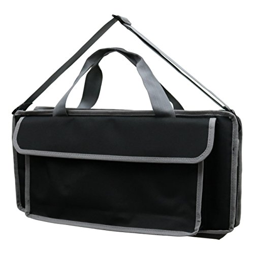 KC キョーリツ 鍵盤ハーモニカバッグ 2Wayタイプソフトケース KHB-07/Black/Grey (ショルダーストラップ付属) ブラック/