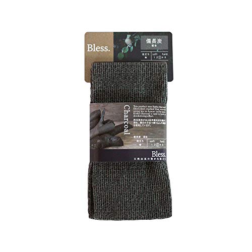 藤栄(FUJIEI) Bless ブレス ボディタオル 備長炭 ふつう 25×90cm BL-407 天然由来 素材 炭 オーガニック きめ細か