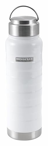Rakuten - カクセー マグボトル 水筒 700ml ホワイト 真空二重構造 保温 保冷 水筒 広口 ハンドル付き キズつきにくい パウダーコーティング アウ