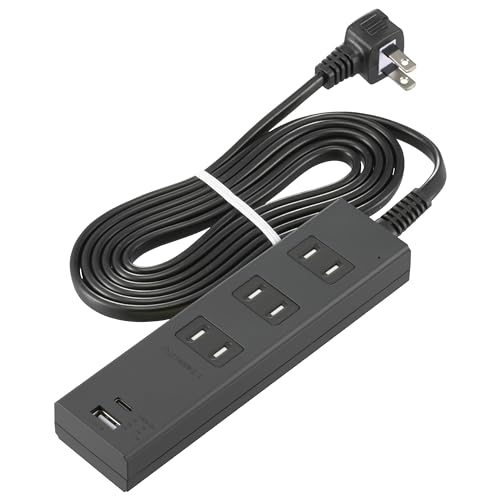 CD-R/Rw （Music） - オーム電機 電源タップ 3個口 雷ガード PD対応Type-C/Type-Aポート付き 2m ブラック HS-TKU32PD23-K 00-10