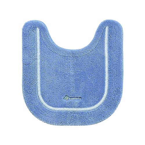 オカ(OKA) コムフォルタ6 トイレマット 約58cm×55cm ブルー (シンプル かわいい カジュアル 無地)