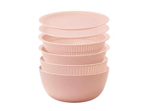 Rakuten - ライクイット (like-it) ざる ボウル 電子レンジ対応 Colander&Bowl 米とぎにも使える ザルとボール ピンク 6点セット
