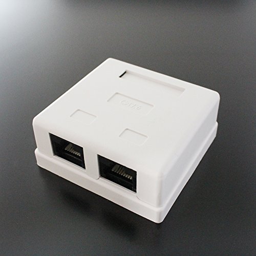 Iee1394 Cable - タローズTARO'S LAN用ローゼット CAT6/CAT5E対応 2ポート RJ45 8極8芯 露出 工具不要 CRS45-C62J エコ簡易