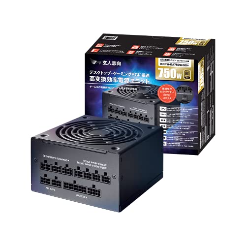 1. 750W/ゴールド/フルプラグイン/セミファンレス-/-/KRPW-GA750W/90+・Style:1. 750W/ゴールド/フルプラグイン/セミファンレス・パッケージ個数:1・80PLUS GOLD認証 フルプラグインATX電源 750Wモデル・組み立てやすいフラットケーブル採用・大径 135mm FDBファンをセミファンレスコントロール・高出力 +12V 62.5A・裏配線がしやすい ATX12Vケーブル 70cm 2系統【定格出力】750W 【80PLUS認証】GOLD 【コンデンサ】日本メーカー製105℃対応品 【+12V仕様】シングルレーン、出力合計:62.5A 【ケーブル形状】フルプラグイン フラット 【ケーブル構成】ATX 24ピン(60cm) ATX/EPS 12V 2x4+4ピン(70cm) PCI-Express(補助電源)4x 6+2ピン(70/15cm) SATA 2 x6コネクタ (55/10/10cm) HDD x3(55/10/10cm) 【本体サイズ】150 x 150 x 86 mm (突起部、ケーブル除く)(ATX規格) 【保護機能】過温度保護OTP 過負荷保護OPP 過電流保護OCP 過電圧保護OVP 低電圧保護UVP 短絡保護SCP 無負荷運転保護NLO 【保証期間】3年