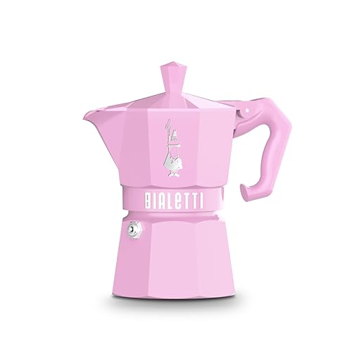 Bialetti (ビアレッティ) モカエクスクルーシブ ピンク 3カップ用 直火式 (コーヒーメーカー エスプレッソメーカー マキネッタ)