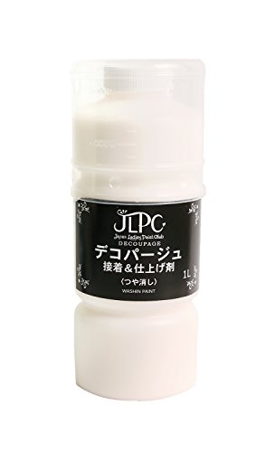 和信ペイント デコパージュ 接着&仕上げ剤[つや消し] 計量カップ付き 1L JLPC1L