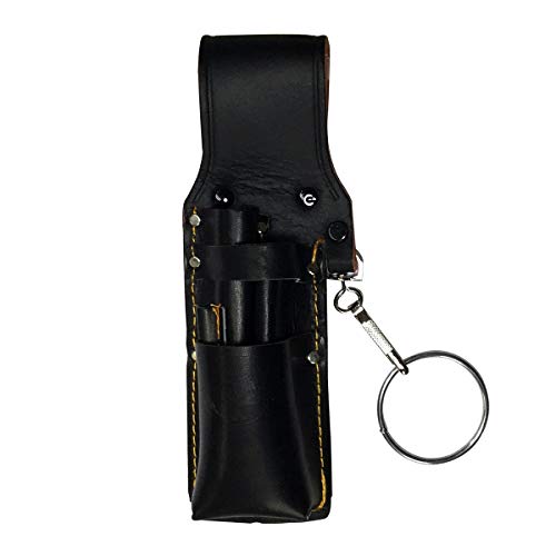 ハッカー差しブラック/-/TC‐411・Style:ハッカー差し・パッケージ個数:1・ベストツール 　B−STAFF　黒革ハッカーケース 58034●チョークやペンなどの小物を収納するのに便利なスペースと、番線や針金を掛けるのに便利な丸カンを装備したハッカーケースです。