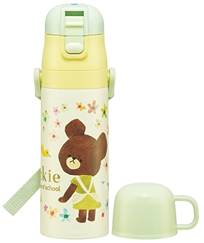 スケーター(Skater) 水筒 子供用 2WAY 直飲み 470ml コップ飲み 430ml くまのがっこう 女の子 ステンレス 保温保冷 軽