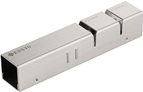 Cake Knives - 下村企販 包丁研ぎ ダブルシャープナー 【日本製】 切れ味が蘇る 2種類の砥ぎ石 ダイヤモンド・セラミック すべり止め付き コンパクト スタイリ