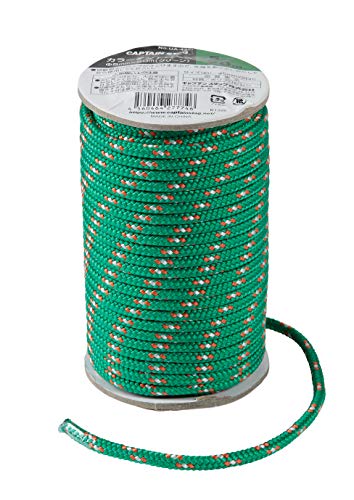 CAPTAIN STAG Tent & Tarp Parts: Tent Rope, Guide Rope, Colored Rope, 5mm Diameter x 20m, Green
