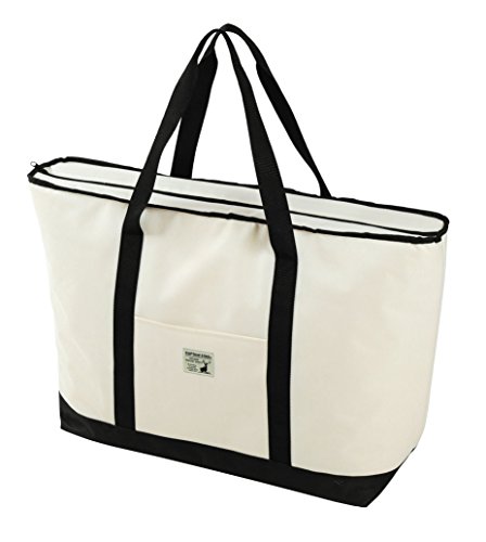 Rakuten - キャプテンスタッグ(CAPTAIN STAG) 保冷バッグ クーラーバッグ トート型 容量約37L Lサイズ ホワイト CSシャルマン UE-5