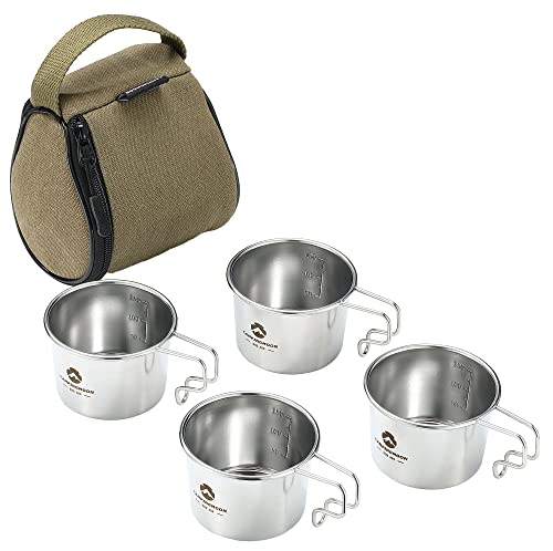 Other - キャンピングムーン(CAMPING MOON) キャンプ コーヒーソロマグ S マグカップ 160ml 4点セット 帆布ケース付き SOLO M