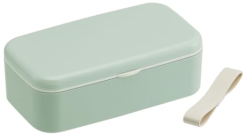 スケーター(Skater) バイオマス 箸付 弁当箱 ランチボックス 600ml ランチベルト付 食洗機対応 電子レンジ対応 日本製 セピアグリ