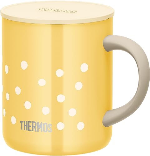 サーモス(THERMOS) ステンレス鋼 真空断熱マグカップ 350ml ドットイエロー JDG-352LTD D-Y