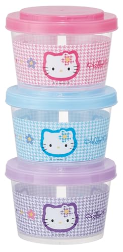 其它 - スケーター(Skater) 保存容器 3個セット 240ml おかず入れ 日本製 サンリオ ハローキティ カオハナ SIJ3-A