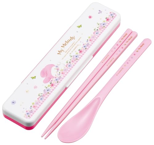 スケーター(Skater) 箸 スプーン セット 弁当 大人用 コンビセット 18cm カチャカチャ鳴らない 日本製 サンリオ マイメロディ パ