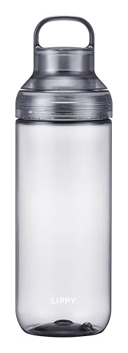 오에스케(OSK) 워터 병 1000ml 클리어 그레이 일본제 씻기 쉬운 손잡이 패킹 첨부 경량 상온 LIPPY BC-