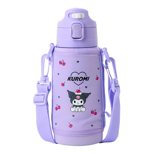 ポーチ付き2WAYステンレスボトル2WAYステンレスボトル (クロミ)/670 ml/096075・Color:2WAYステンレスボトル (クロミ)・本体サイズ：約幅8.5×奥行8×高さ23cmショルダー紐の長さ:約60-113cm容量:670ml（中せん使用時620ml）。・主な材料・原料：内びん、胴部（アクリル樹脂塗装）、口がね:ステンレス鋼。コップ、中せん、フタ・キャップ本体:ポリプロピレン。フタパッキン、キャップ本体パッキン、中せんパッキン:シリコーンゴム・ステンレス真空2重構造でいつでも冷たい飲み物や温かい飲み物が適温で楽しめる。コップ飲みタイプ（保温・保冷両用）とダイレクト飲みタイプ（保冷専用）の2WAYタイプ。ダイレクトキャップには誤作動でキャップの開閉を防ぐロック機能付き。・氷も入れられる口径。パッキンは取り外し可能でお手入れ簡単。取り外し可能なショルダー紐が付いたカバー付き。名前スペース付き。食器洗浄機・食器乾燥機使用不可。水筒型番:SNC2W-24NT。・(C) 2024 SANRIO CO. LTD.商品紹介 園生活や学校生活に役立つ、入園入学・通園通学グッズ。保温・保冷両用タイプでオールシーズン使える優れモノ。直飲みとカップの2WAY仕様、カバーを取り外しできるからお手入れ楽ちん。 安全警告 特になし
