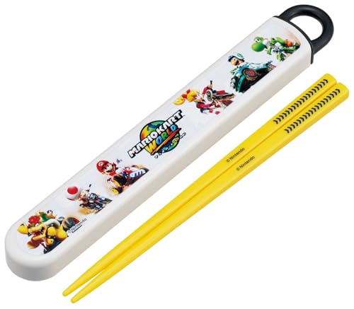 スケーター(Skater) 箸 箸箱 セット 子供用 お弁当 16.5cm 日本製 食洗機対応 スライド式 スーパーマリオ マリオカート ワール