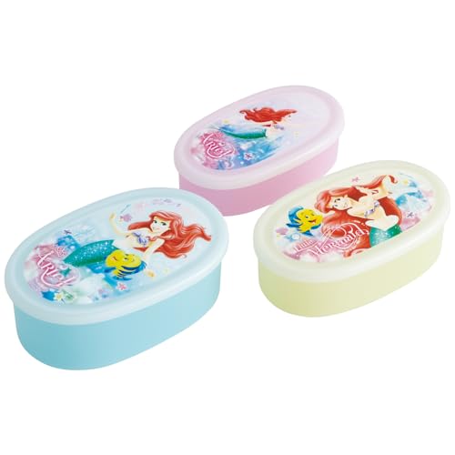 スケーター(Skater) 弁当箱 抗菌 保存容器 ランチボックス 3個セット 日本製 ディズニー アリエル 24 SRS3SAG-A