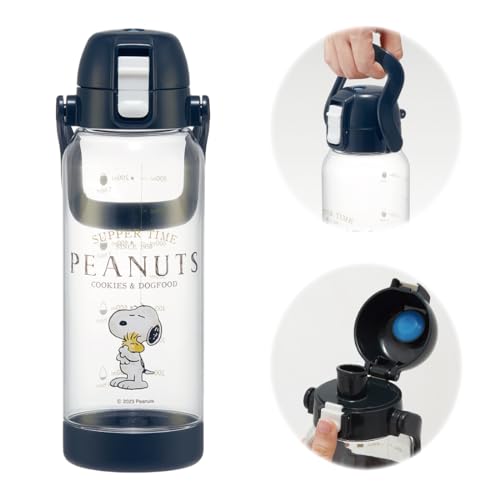 Rakuten - スケーター(Skater) ドリンクマーカーボトル 1L 飲んだ量がひと目でわかりやすい ハンドル付き 水筒 プラスチック製 スヌーピー PDM
