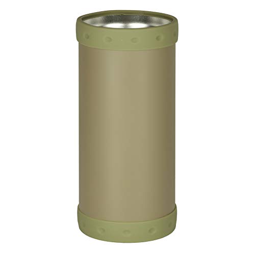 パール金属 真空断熱 保冷 缶ホルダー 缶クーラー タンブラーにもなる 2WAYタイプ 500缶用 アウトドア カーキ D-5723