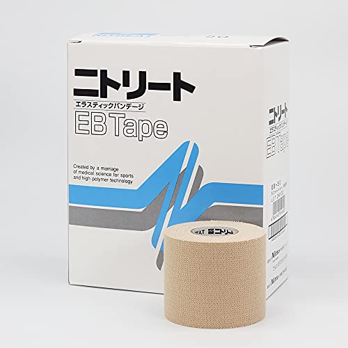 幅50mm 長さ4m EB-50肌色/50mm×4m（伸尺）/EB-50・Size:50mm×4m（伸尺）・パッケージ個数:1・製造国:日本製・サイズ:50mm×4m(伸尺)・部門名:ユニセックス大人・発売年・モデルイヤー:2008主に膝、肘、肩など筋肉の収縮、弛緩の大きな部位に使用される伸縮性テープです 伸びは必要最小限にとどめていますので、テーピング後の過度の圧迫を抑えられます ※肌の弱い人、荒れ性の人は使用しないでください。本品の使用により、皮膚に異常があらわれた場合は使用を中止し、医師にご相談ください。また、傷などのある場所には使用しないでください。