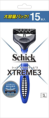 ブルー/15本 x 1個/XMR3-15・PatternName:15本入・パッケージ個数:1・曲がる3枚刃が肌に密着。深剃り・曲がる3枚刃が肌の曲面にフィットするのでやさしい深剃りができます・ビタミンE＆アロエ配合スムーザー付ラバーグリップハンドルですべらずしっかり剃りやすい・内容量：15本入・原産国：刃：アメリカ、ホルダー：中国商品紹介 ●曲がる3枚刃が肌に密着。深剃り！ ●曲がる3枚刃が肌の曲面にフィットするのでやさしい深剃りができます。 ●ビタミンE＆アロエ配合スムーザー付ラバーグリップハンドルですべらずしっかり剃りやすい。 ●替刃式ではありません。 安全警告 ●カミソリは刃物です。お取り扱いにはご注意ください。 ●刃の部分には直接手を触れないでください。また、落としたり、強い衝撃を与えないでください。これらは、刃こぼれの原因となり、肌を傷めるおそれがあります。万一カミソリを落としてしまった場合は、新しい製品をご使用ください。 ●古くなった刃はお肌を傷める原因にもなります。少しでも剃りにくくなったら、新しい製品をご使用ください。 ●ご使用後は、必ずキャップを付けて、お子様の手の届かない所に保管してください。 ●ふきでもの等がある場合や、お肌の状態が悪い時には、肌荒れを起こす場合がありますので、ご使用をおひかえください。 ●この商品は、替刃式ではありません。