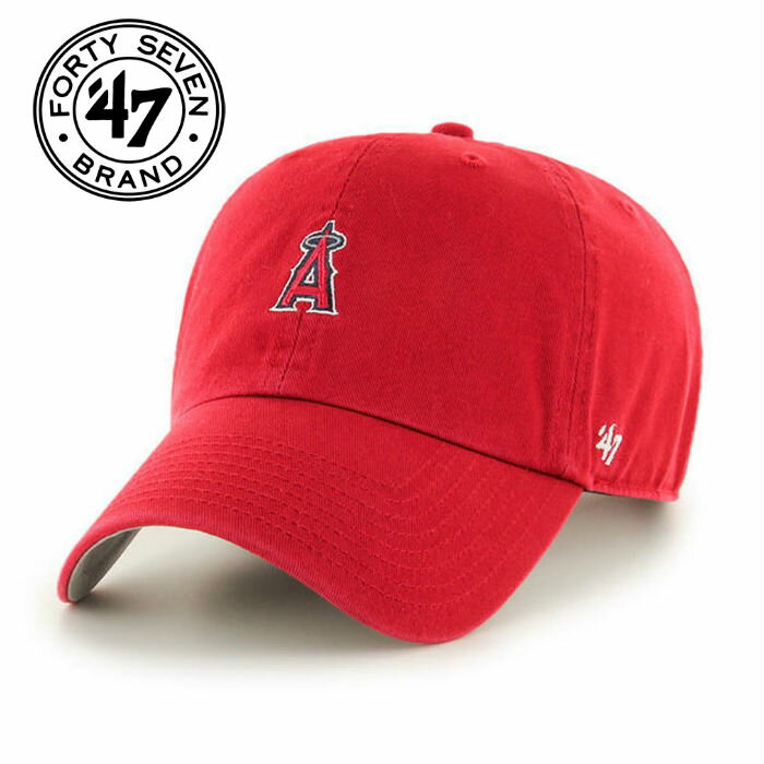 Rakuten - 47Brand フォーティーセブン ブランド cap キャップ ンゼルスキャップ MLB01022 クリーンナップ レッド Los Angeles Angels LA 野球