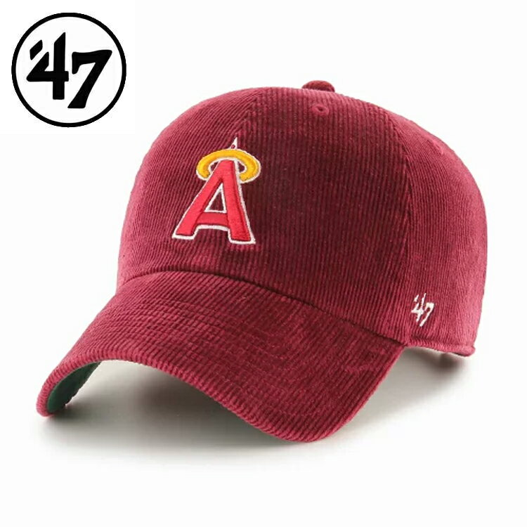Rakuten - 47brand フォーティーセブン Angels Cooperstown Corduroy 47 CLEAN UP Cardinal エンゼルス キャップ 帽子 メンズ レディース 野球 スポーツ