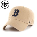47brand フォーティーセブン Red Sox‘47 CLEAN UP カーキ キャップ 野球 メジャー レッドソックス ベースボール 帽子 海外