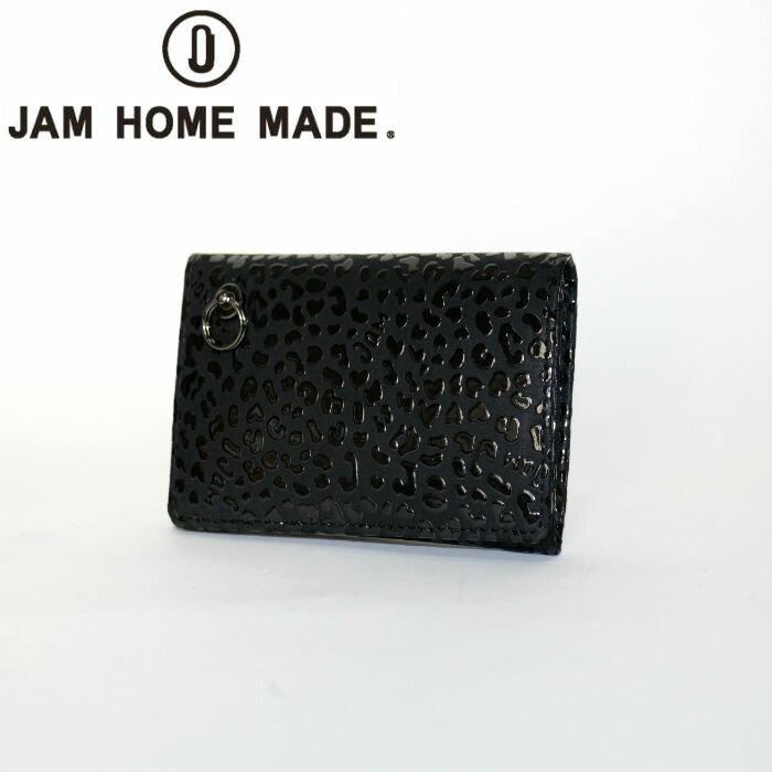 JAM HOME MADE ジャムホームメイド　BLACKDIAMOND 印傳屋(印伝屋） カードケース -LEOPARD- 名刺入れ メンズ レディース ギフト プレゼント 贈り物 ブラック