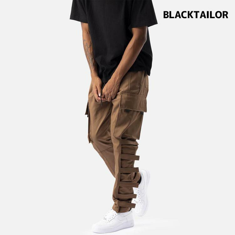 Rakuten - BLACKTAILOR ブラックテイラー X3 CARGO BROWN メンズ カーゴパンツ ジョガーパンツ メンズ パンツ おしゃれ ストリート 伸縮性