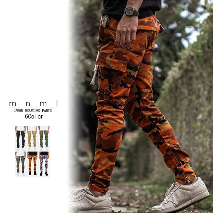 Rakuten - ミニマル mnml パンツ CARGO DRAWCORD PANTS ドローコード カーゴパンツ B系 hiphop