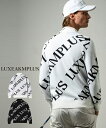LUXEAKMPLUS リュクスエイケイエムプラス 総柄ロゴモックネックニット セーター 冬 防寒 メンズ おしゃれ ブランド ゴルフ ウェア ブラック ホワイ...
