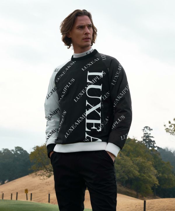 LUXEAKMPLUS リュクスエイケイエムプラス 総柄中綿スニードジャック ウインドブレ...