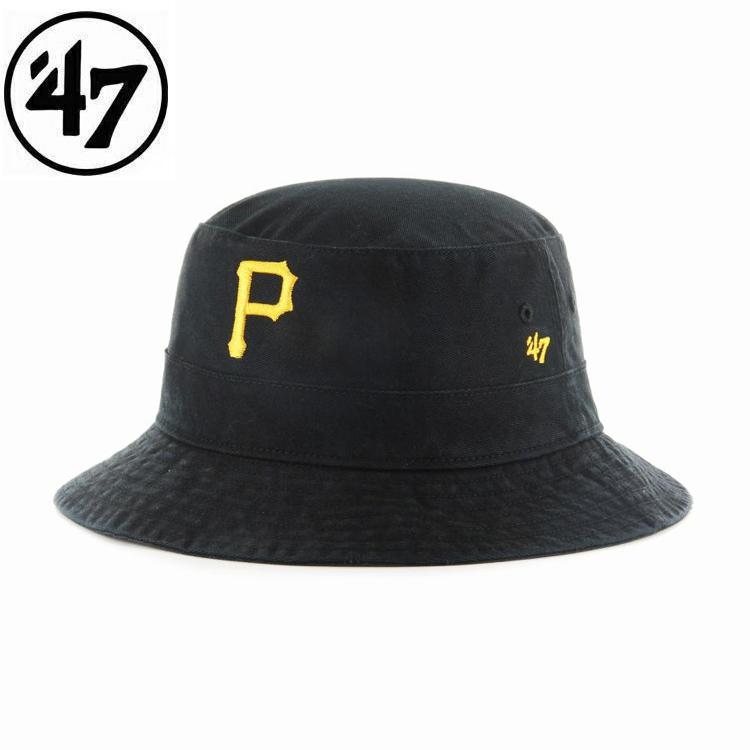 Rakuten - 47 フォーティセブン パイレーツ’47 バケット ハット ブラック キャップ cap 帽子 紫外線 春 夏 秋 冬 アウトドア キャンプ 釣り おしゃれ ブランド