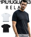 1PIU1UGUALE3 RELAX ウノピゥウノウグァーレトレ リラックス ヘムロゴTシャツ メンズ 半袖 ラッシュガード レジャー プール スポーツ サーフィン フェス UV対策 紫外線防止 ブランド