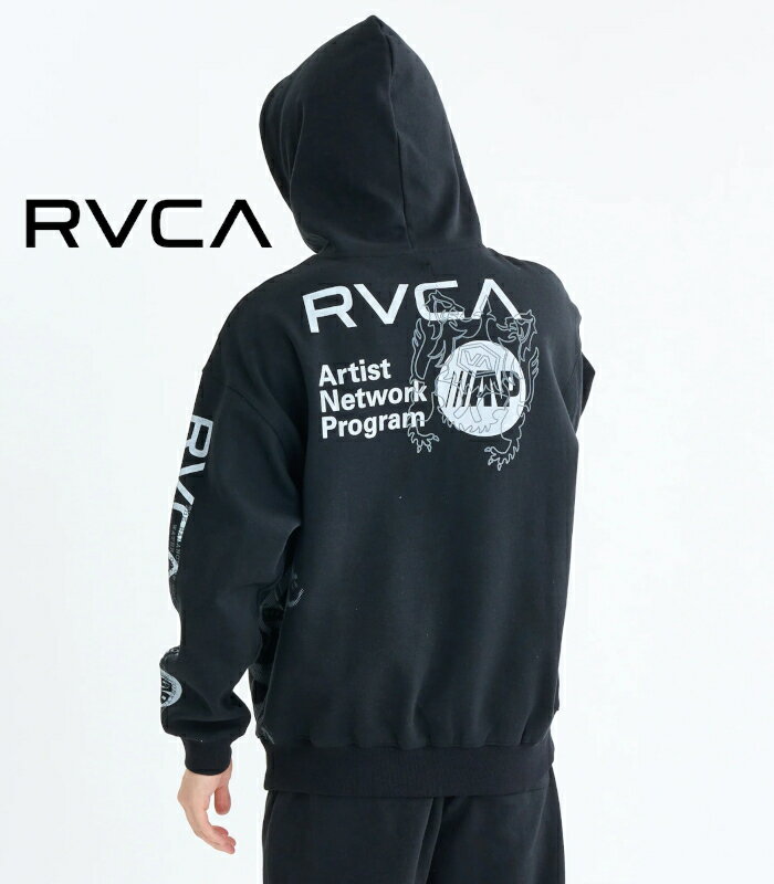Rakuten - RVCA ルーカ OVER PRINT HD パーカー スウェット 男性 フーディ カジュアル スポーツ ルームウェア ジャージ 部屋着 ブランド おしゃれ