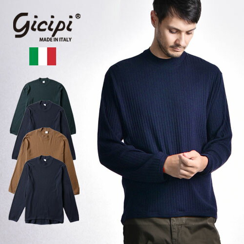 gicipi/ジチピ カシミア クルーネック ニット Lupetto ML Misto Cashmere1906A[メンズ 長袖 ニット セーター イタリア おしゃれ かっこいい 紳士 秋服 秋物 秋 冬服 冬物 冬 大人 彼氏 プレゼント]